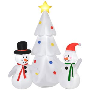 6ft LED-Lighted albero gonfiabile di natale con pupazzi di neve per la casa Indoor & Outdoor giardino decorazione del prato festa Prop - Product Image 1