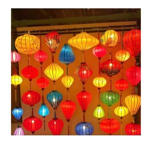 Colorful <b>Bamboo</b> Handmade Traditional Folk Art <b>Lantern</b> Floral Decorative Hanging Lamp Model Luna for Wedding Holiday Home Party - Product Image 1