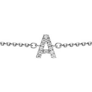 Diamond Custom Initial Letter Pendant Cable Chain <b>Bracelets</b> Dainty Small Minimalist Everyday 925 Sterling Silver Manufacturer - Product Image 1