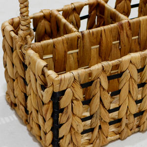Porte-bouteilles en jacinthe d'eau tressé à la main, très apprécié, organisateur de condiments de cuisine - Product Image 2