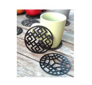 Posavasos de latón de último diseño, posavasos de acero inoxidable, manteles individuales, manteles de comedor, posavasos de metal grabado a precio de fábrica al por mayor - Product Image 1