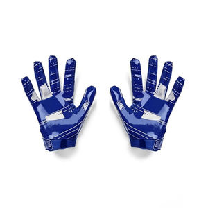 Guantes de Fútbol Americano Personalizados para Hombre, Absorbentes de Humedad, con Estampado Sublimado, de Poliéster Azul, para Todas las Temporadas - Product Image 4