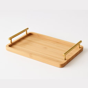 Plateau de service portable de luxe 100% bois, écologique, utilisations à domicile, hôtel, restaurant, mariage, fête - Product Image 1