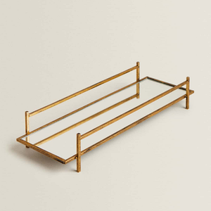 Bandeja de servicio decorativa para el hogar de calidad superior con asa Nuevo diseño para fiesta, boda, decoración festiva, precio al por mayor - Product Image 5