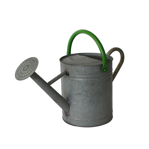<b>Rustic</b> Vintage Galvanized Water Can for Home Garden Black Handle <b>Tin</b> Watering Can for Plant Care Flower Pots & <b>Planters</b> India - Product Image 4