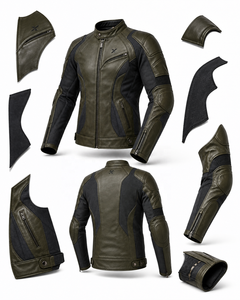 เสื้อแจ็คเก็ตมอเตอร์ไซค์ X Textile & Leather |   ดำ เขียว น้ำเงิน น้ำตาล |   ผู้ผลิต OEM ODM |   คุณภาพการออกแบบระดับพรีเมียม |   ชุดแข่งรถ | - Product Image 6