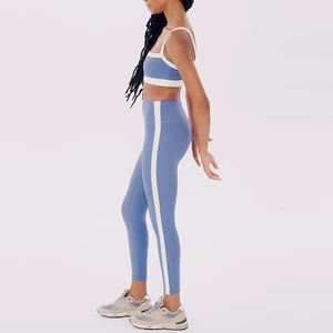 Soutien-gorge de sport pour femmes actives, 2 tons, haute performance, bleu, pour la course à pied et le yoga - Product Image 2