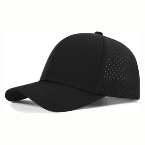 Gorra de Béisbol Negra de 6 Paneles, Ajustable, Unisex, Informal, de Color Sólido, para Exteriores, Primavera, Verano, Adultos - Product Image 2