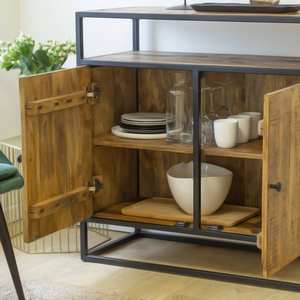 Aparador Vandana Radiant Novara en metal y madera de mango de Marcel - Product Image 4