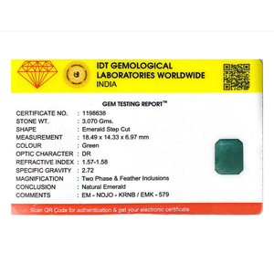 Certified Loose Zambian Emerald 15.35 Carat AA Quality Pear Cut Lab Created Gemstone - Product Image 4