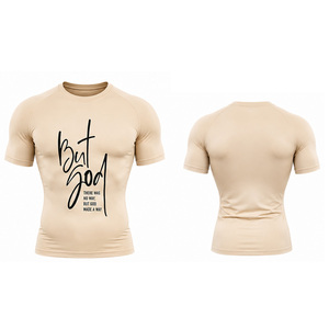 T-shirt de compression respirant et extensible pour homme, idéal pour le fitness, la gym et l'entraînement sportif – Personnalisation du logo, vente en gros, fabricant OEM - Product Image 1