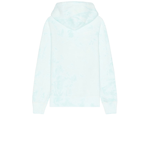 Sweat-shirt à capuche en molleton bleu clair pour homme, coupe classique, couleur unie, pull décontracté avec poche avant, en coton tricoté - Product Image 6