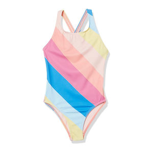 Traje de Baño de Una Pieza para Mujer, Cuello en V, Diseño Asimétrico con Bloques de Color, Secado Rápido, Spandex y Nailon - Product Image 4