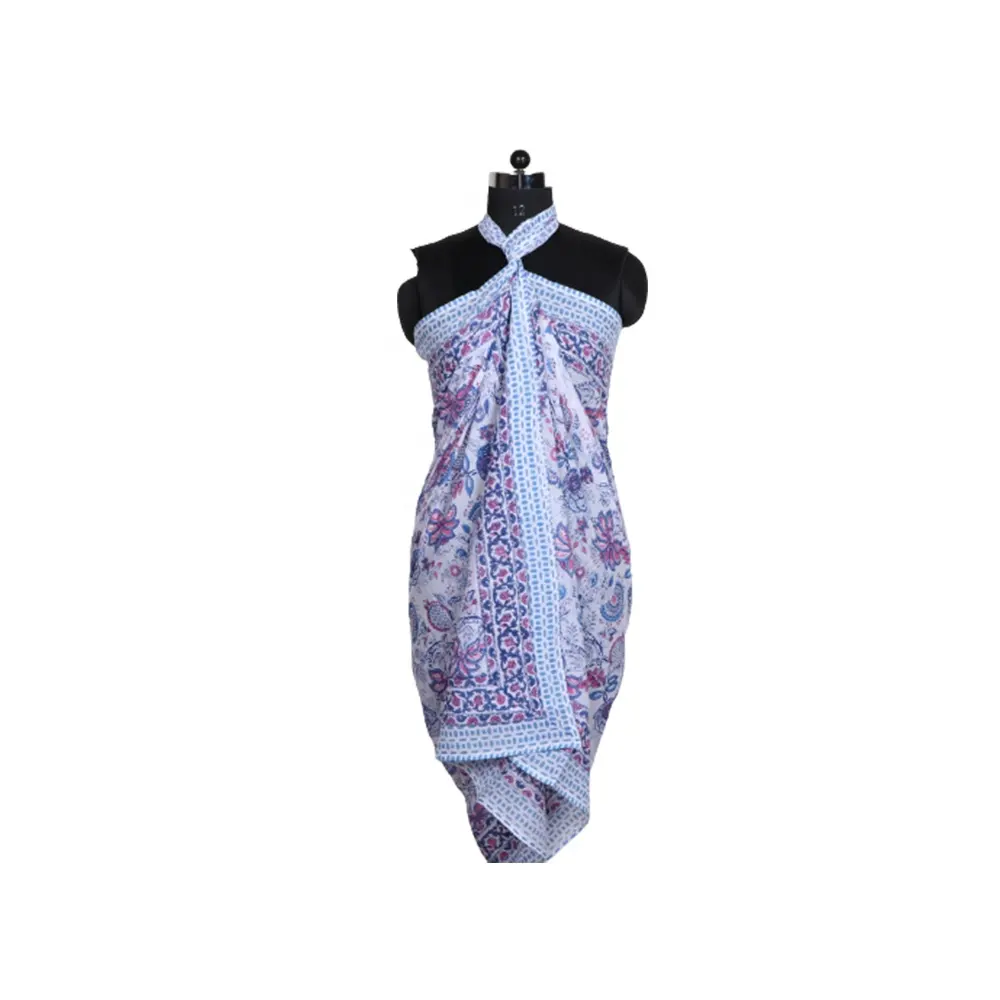 Offres Spéciales gros couvertures femmes maillots de bain doux sarong couvrir maillots de bain personnalisé coton soie sarong paréo plage enveloppes