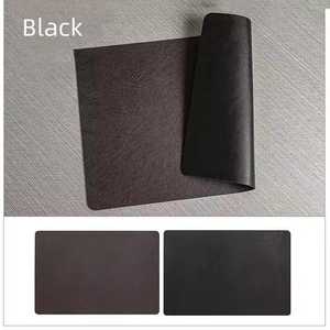 Oil Proof Genuine Leather Placemats Stain Resistant Wipe Clean Luxury Cowhide <b>Table</b> <b>Protectors</b> Wholesale LPM-0018H - Product Image 3