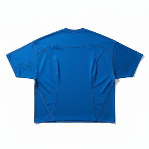 Collection 2026 de T-shirts Solides Hyper Oversize en Bio-Soie Style Architectural Streetwear pour Hommes - Product Image 2
