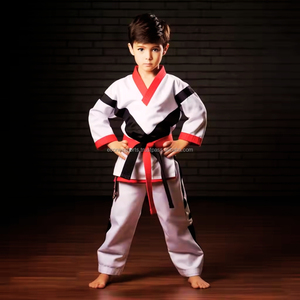 Uniforme de Jiu-Jitsu de haute qualité 100% coton lavé et extensible pour les arts martiaux et le karaté ECONEX SPORTS 300g Léger Unisexe - Product Image 3