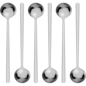 Set di 6 Cucchiaini in Acciaio Inox per Caffè e Tè, Cucchiai Rotondi per Dessert, Cioccolato e Gelato - Product Image 1