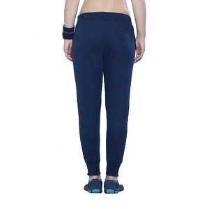 Pantalon cargo long en maille bleu marine tendance pour femme, respirant, avec cordon de serrage à nœud, style printemps - Product Image 2