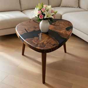 Muebles Modernos de Madera con Borde Natural, Hechos a Mano, Personalizados, Estilo Art Deco, Decoración de Lujo para Sala de Estar - Product Image 2