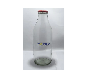 Bouteille en verre ronde de 1L pour lait, qualité alimentaire, réutilisable, pour boissons, lait, produits laitiers, jus, eau, emballage durable, approvisionnement en gros - Product Image 3