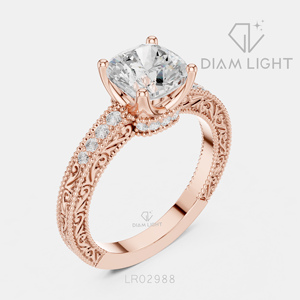 Bague de fiançailles en diamant de laboratoire taille coussin 1,78 carat en or blanc massif 14 carats, couleur F+, clarté VS+, bijoux fins pour femme, cadeau - Product Image 4