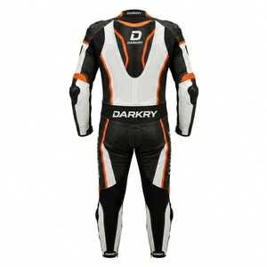 Traje de Cuero Personalizado para Motociclismo de Competición al por Mayor OEM, Equipo de Protección para Motociclistas para Días de Pista, Ropa de Cuero Vacuno con Armadura CE - Product Image 3