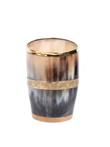 Vaso de Chupito de Cuerno Natural, Vaso para Vodka, Vaso para Tequila, Mini Vasos de Cuerno de Búfalo, Estilo Vikingo, Pulido, Portátil - Product Image 5