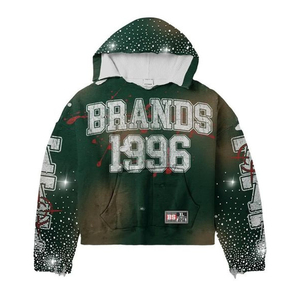 Sudadera con Capucha Personalizada con Estampado de Diamantes de Imitación para Hombre, Talla Grande, Informal, Color Marrón, Diseño Sublimado, Bolsillo Frontal, Sudadera con Capucha de Alta Calidad para Hombre - Product Image 6