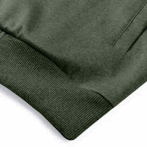 Ensemble de survêtement vert pour homme, veste zippée intégrale et pantalon, vêtements de sport décontractés avec poches latérales, matière respirante en polyester et coton - Product Image 4