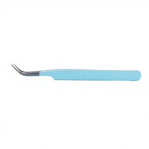 Pince à épiler professionnelle pour extensions de cils, à pointe en plasma, revêtement poudré, outil d'isolation des cils pour salon de beauté - Product Image 3