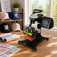 La machine de transfert de chaleur de chapeau d'utilisation de petite entreprise DTF imprime la machine de presse de transfert pour des chapeaux