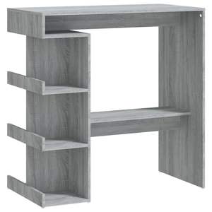 Table de bar Sonoma en bois d'ingénierie, couleur gris, 39,4 x 19,7 po, pour votre maison ou votre espace commercial - Product Image 2