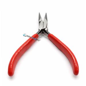 Pince à bec effilé OEM légère en acier inoxydable de haute qualité avec poignée rouge, outil de précision pour bijoux, pour les acheteurs en gros - Product Image 4