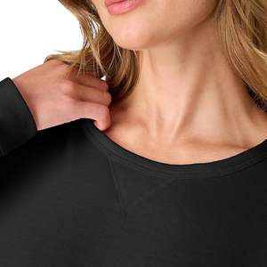 Sudadera de Algodón para Mujer, Diseño Nuevo, Lujosa, Manga Larga, Cuello Redondo, Hombros Caídos, Color Sólido, Cómoda, Informal, de Bangladesh - Product Image 1