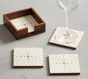 Dernier design de dessous-de-verre en os incrusté, dessous-de-verre artisanal en os, dessous-de-verre pour tasses et sets de table, au meilleur prix. - Product Image 6