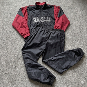 Rexfit Sports Breathable Nylon Mens Sports Windbreaker Set <b>Reflective</b> <b>Running</b> <b>Jacket</b> and Shorts - Product Image 1