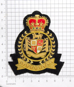 Handmade Embroidered Custom Made Bullion Wire Royal Crown Patches 3D Embroidery Golden &<b>Silver</b> Fashion Badges For Uniform - Product Image 3