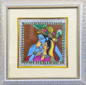 Pintura Decorativa Hecha a Mano en 3D, Arte Folclórico Metálico Mithila Madhubani para Decoración del Hogar de Jharkhand Ojistha Industries - Product Image 3
