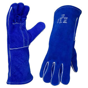 Guantes de seguridad para soldadura de cuero vacuno de grado industrial, más gruesos, con protección térmica para soldadura por arco, metalurgia, ignífugos - Product Image 3