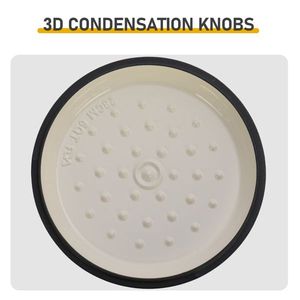 Olla de hierro fundido esmaltado de 6QT en rojo degradado con dos guantes de silicona para sopas y caldos - Product Image 5