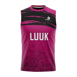 Maillot d'entraînement de football américain 7v7 personnalisé pour homme, respirant, 100 % polyester, avec nom de joueur, grande taille, sans manches, col rond - Product Image 2