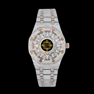 Reloj de Lujo para Mujer con Diseño Único, Diamantes Moissanite, Cristal de Cuarzo y Zafiro, Correa de Acero Inoxidable, Resistente al Agua 10 Bar - Product Image 1