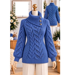 Pulls 100% acrylique ou coton, calibre 12, pour femmes, très tendance, style décontracté, pour la saison hivernale, fournisseur du Bangladesh. - Product Image 4