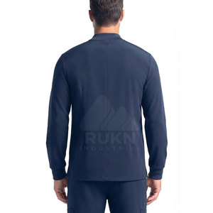 Blouse d'uniforme infirmier tricotée de haute qualité, veste de maintien au chaud à fermeture éclair intégrale pour personnel hospitalier et clinique - Product Image 2