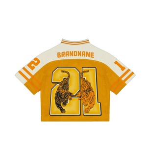 Streetwear Collection Fans Wear American Football Jersey Sublimation Printing Boxy Fit Oversized Mesh American Football T-shirts - Product Image 2