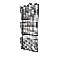 Étagère murale en métal à 5 niveaux pour magazines, organiseur de courrier, pour entrée, bureau, salle de bain, usage domestique - Design multifonctionnel