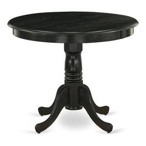 Handcrafted Eco-friendly Round Mango Wood Pedestal <b>Side</b> <b>Table</b> Decorative Traditional Antique Black Wholesale India - Product Image 1