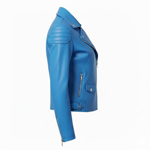 High Quality Women Leather <b>Jacket</b> Slim Fit Outdoor Wear Custom Logo Secure Closure <b>Biker</b> Style Leather <b>Jacket</b> For Women Winter - Product Image 3