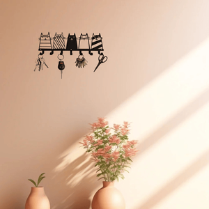 CIFbuy Modern Cat Themed 7 <b>Hook</b> Decor Rack Wall <b>Hooks</b> & Coat Storage Hanger with for Temu Pick up Service - Product Image 4